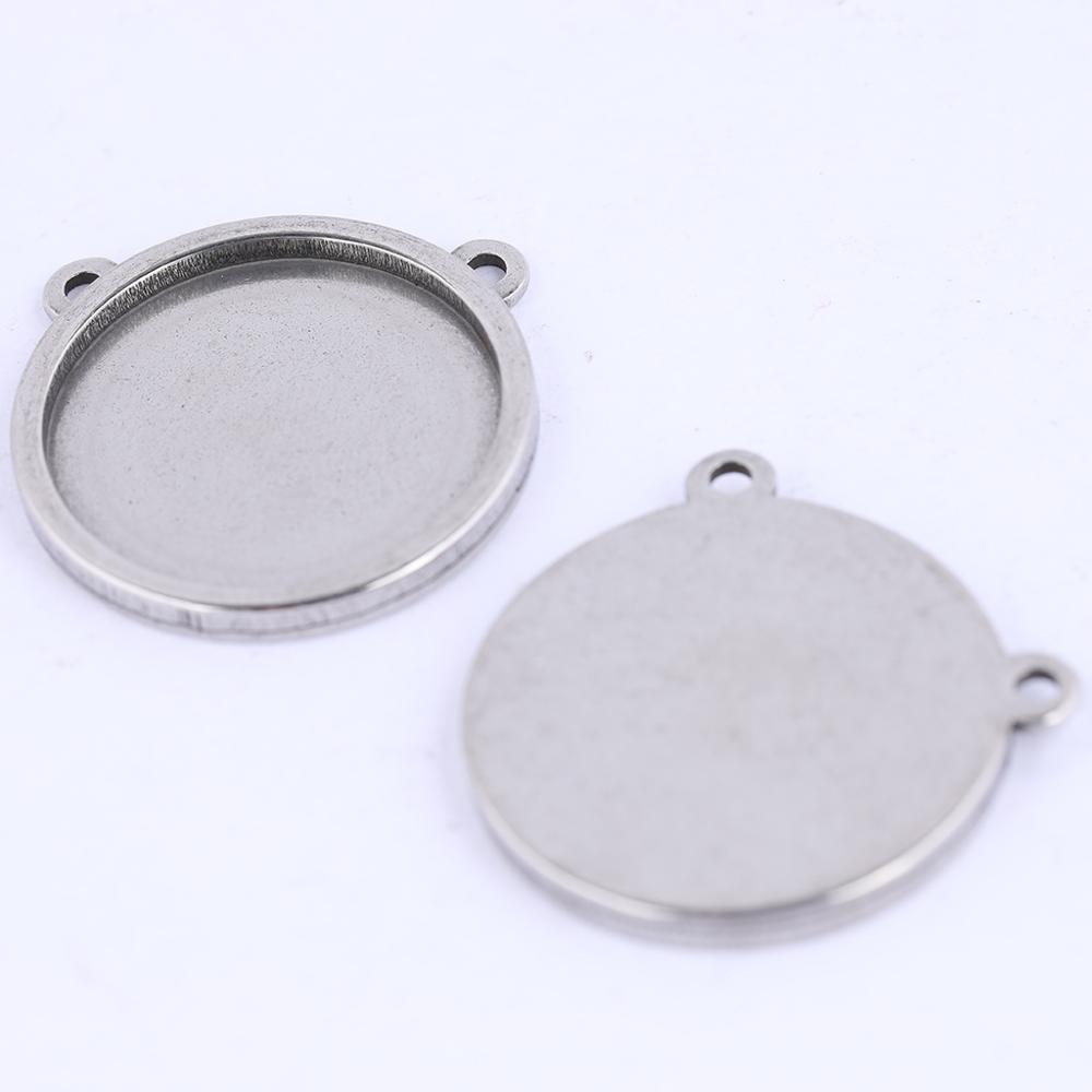 Bezels Set Pendant - 5 sztuk puste cabochon baza 16mm