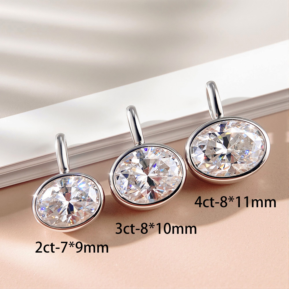 OEVAS 2-4CT Naszyjnik z moissa – Bezels Set Pendant recenzja i cena