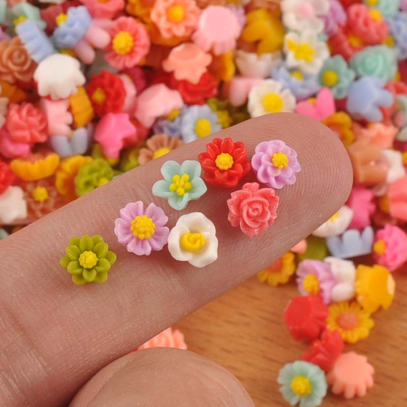 100 sztuk 6mm mieszane Mini Fl – Resin Craft Ideas recenzja i cena