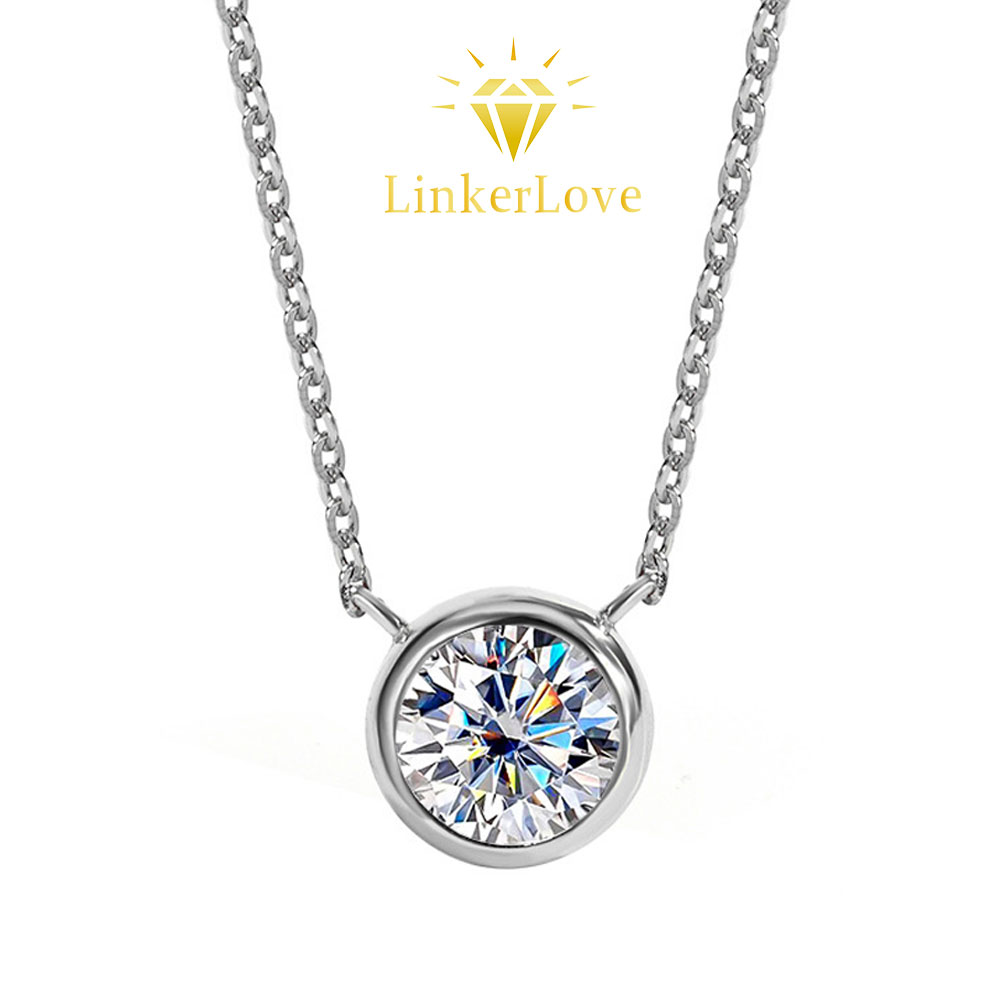 LinkerLove Naszyjnik z moissan – Bezels Set Pendant recenzja i cena